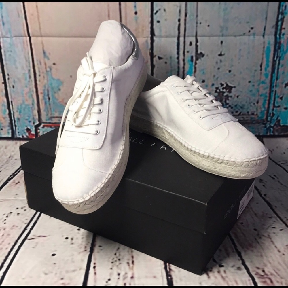 Kendall + Kylie Hames shoes white fabric sneakers